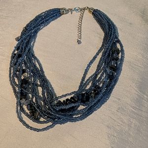 Avon blue beaded necklace